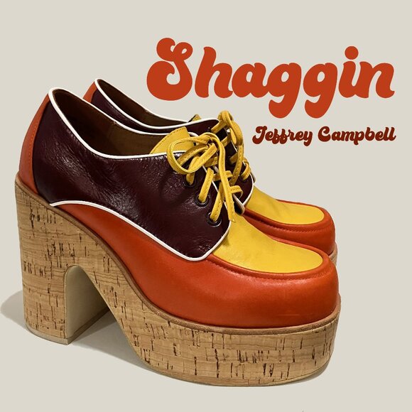 *GENTLY WORN!* Jeffrey Campbell SHAGGIN Platforms, Size 8.5 (best for size 8)!!! - Picture 1 of 14